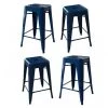 Highkey Loft Blue 24 in. Metal Bar Stool; 4 Piece -Kitchen & Dining Furniture Sales Store Unbeatablesale20Inc bfft2060xx650xxb68bff