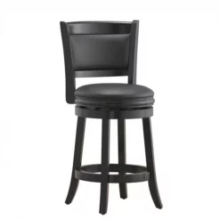 Boraam Industries Inc Boraam 45824 Augusta 24 Inch Fixed Seat Counter Stool - Black Finish