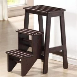Boraam 36824 24 in. Step Stool - Cappuccino