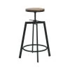 Max MSW-100-SWIVEL-STOOL Vintage Industrial Stackable Swivel Backless Barstool with Wood Seat - Set of 2 -Kitchen & Dining Furniture Sales Store Unbeatablesale20Inc cmspd060xx650xx3fead2