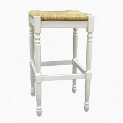 Carolina Chair & Table Carolina 2663-RTA-MW RTA Covington Rush Seat Stool- 29 Inch High Finish