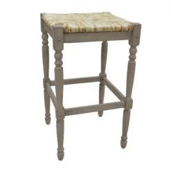 Carolina Chair & Table Company CarolinaChairandTable 2663-RTA-WG Hawthorne Bar Stool; Weathered Gray