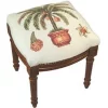123 Creations C216FS Palm Tree needlepoint stool