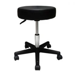 Current Solutions SS7677 Pneumatic Air Stool WITHOUT Seat Back; Comfy Cushion; Black