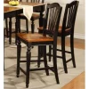East West Furniture East West CC-BLK-W Chelsea Stools with wood seat; 24 in. seat height; Black & Cherry - Pack of 2 -Kitchen & Dining Furniture Sales Store Unbeatablesale20Inc ewf404xx650xx91af0d