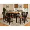 East West Furniture CHEL9-BLK-W Chelsea 9PC Set with Gathering 54 in. square counter height table and 8 wood seat stools -Kitchen & Dining Furniture Sales Store Unbeatablesale20Inc ewf996xx650xxd68e83