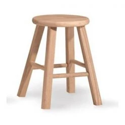 Fine-Line Round top stool - 24 in. sh Unfiinished
