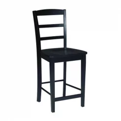 Concept International Intenational Concepts S46-402 Madrid Counterheight Stool - 24 in. SH Black