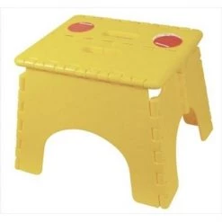B&R PLASTICS 1016Y Ez Foldz Step Stool; Yellow
