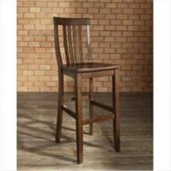 Modern Marketing Crosley Furniture CF500330-MA School House Bar Stool in Mahogany Finish with 30 Inch Seat Height.