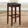 Modern Marketing Crosley Furniture CF500529-MA Upholstered Square Seat Bar Stool in Vintage Mahogany Finish with 29 Inch Seat Height. -Kitchen & Dining Furniture Sales Store Unbeatablesale20Inc mdmc041xx650xx53f852