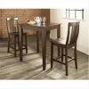 Modern Marketing Crosley Furniture KD320007MA 3 Piece Pub Dining Set with Tapered Leg and School House Stools in Vintage Mahogany Finish -Kitchen & Dining Furniture Sales Store Unbeatablesale20Inc mdmc101xx650xx971c00