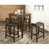 Modern Marketing Crosley Furniture KD520008MA 5 Piece Pub Dining Set with Tapered Leg and Upholstered Saddle Stools in Vintage Mahogany Finish -Kitchen & Dining Furniture Sales Store Unbeatablesale20Inc mdmc140xx650xxf43266