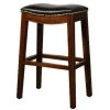 New Pacific Direct 358631B-01 Elmo Bonded Leather Bar Stool; Brown