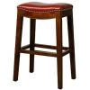 New Pacific Direct 358625B-67 Elmo Bonded Leather Counter Stool; Red
