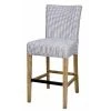 New Pacific Direct 268530-637-N Milton Fabric Bar Stool NWO Legs- Blue Stripes