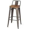 New Pacific Direct 938537-GM Metropolis Low Back Bar Stool Wood Seat; Gunmetal - Set of 4 -Kitchen & Dining Furniture Sales Store Unbeatablesale20Inc npcd967xx650xxdaa810