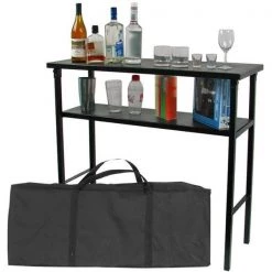 Trademark Poker Deluxe Metal Portable Bar Table with Carrying Case