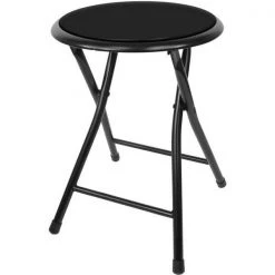 Trademark Poker 18 Inch Cushioned Folding Stool - Trademark Home Collection