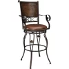 Chesterfield Leather Big & Tall Copper Stamped Back Barstool with Arms - Bronze Powder Coat -Kitchen & Dining Furniture Sales Store Unbeatablesale20Inc powl923xx650xxaa28f6