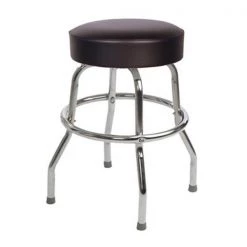 Richardson Seating Corp 1950BLK-24 1950- 24 in. Floridian Swivel Counter Stool; Black - Chrome