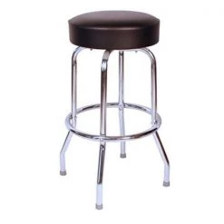 Richardson Seating Corp 1950BLK 1950- 30 in. Floridian Swivel Bar Stool; Black - Chrome