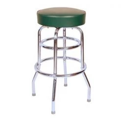 Richardson Seating Corp 1952GRN 1952- 30 in. Floridian Swivel Bar Stool; Green - Chrome