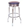Richardson Seating Corp 19715BLU-24 19715- 24 in. Floridian Swivel Counter Stool; Blue - Chrome -Kitchen & Dining Furniture Sales Store Unbeatablesale20Inc rdsc034xx650xx017409