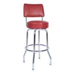 Richardson Seating Corp 1957WIN 1957- 30 in. Floridian Swivel Bar Stool; Wine; - Chrome
