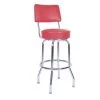 Richardson Seating Corp 1957RED-24 1957- 24 in. Floridian Swivel Counter Stool; Red; - Chrome -Kitchen & Dining Furniture Sales Store Unbeatablesale20Inc rdsc045xx650xx1042d1