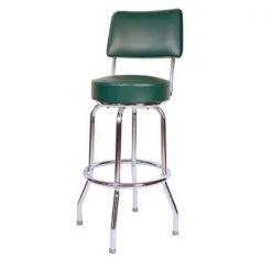 Richardson Seating Corp 1957GRN-24 1957- 24 in. Floridian Swivel Counter Stool; Green; - Chrome
