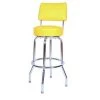 Richardson Seating Corp 1957YEL-24 1957- 24 in. Floridian Swivel Counter Stool; Yellow; - Chrome