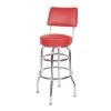 Richardson Seating Corp 1958RED 1958- 30 in. Floridian Swivel Bar Stool; Red; - Chrome - Red -Kitchen & Dining Furniture Sales Store Unbeatablesale20Inc rdsc051xx650xx5b4880