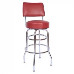 Richardson Seating Corp 1958WIN 1958- 30 in. Floridian Swivel Bar Stool; Wine; - Chrome - Wine