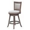 Boraam 76524 24 in. Melrose Counter Stool Driftwood Gray Wire; brush and Ivory