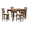 East West Furniture DUVN5H-MAH-C 5 Piece Counter Height Table Set- Counter Height Table and 4 Counter Height Chairs
