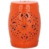 Safavieh ACS4527D Flora Garden Stool; Orange - 18 x 13 x 13 in. -Kitchen & Dining Furniture Sales Store Unbeatablesale20Inc sfvh69016xx650xxd1deff