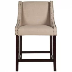 Safavieh FOX6221A Dylan Counterstool; Beige - 39.5 x 23 x 22.5 in.
