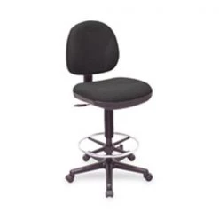 Lorell LLR80008 Adjustable Multi Task Stool- 24in.x24in.x40-.50in.x50-.50in.- Black