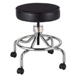 Safco Products Company SAF3432BL Lab Stool- Low Base w-Screw Lift- 23in.x23in.x17in.-25in.- Black