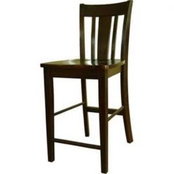 Whitewood Industries International Concepts S15-102 Dining Essentials Solid Wood Counter Height Stool - Java