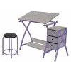 Studio Designs 13321 Comet Center with Stool - Blue - Spatter Gray -Kitchen & Dining Furniture Sales Store Unbeatablesale20Inc stdsgn208xx650xxd1dd12