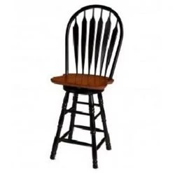 Sunset International Trade Llc Sunset Trading 30" Swivel Barstool in Antique Black and Cherry