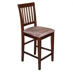 Wooden Imports Furniture Llc Wooden Imports VN10-CC-MAHO 2 Vernon Counter Stools with Cushion Seat - Mahogany