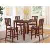 Wooden Imports Furniture Llc Wooden Imports Furniture BU5-MAH-W 5 PC Buckland Counter Height Table 30 in. x 48 in. & 4 Stools with Wood seat in Mahogany Finish -Kitchen & Dining Furniture Sales Store Unbeatablesale20Inc wimp192xx650xxe9e4b4
