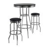 Winsome Trading WinsomeTrading 93338 Summit 3pc Pub Table Set includes 2 Swivel Stool - Black - Metal -Kitchen & Dining Furniture Sales Store Unbeatablesale20Inc win219xx650xx677e9e