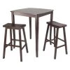 Winsome Trading 94380 3pc Inglewood High- Pub Dining Table with Saddle Stool -Kitchen & Dining Furniture Sales Store Unbeatablesale20Inc wnsm199xx650xx0fad56
