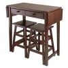 Winsome Trading 40338 Mercer Double Drop Leaf Table with 2 Stools
