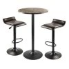 Winsome Trading 76383 Cora 3pc Round Pub Table with 2 Swivel Stools - Black -Kitchen & Dining Furniture Sales Store Unbeatablesale20Inc wnsm329xx650xxb09526