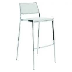 Nuevo White Stackable Aaron Bar Stool
